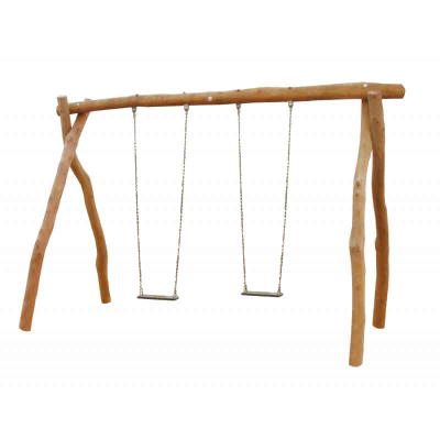 2-Platz Schaukelgestell mit Sitzen aus Robinien-Holz