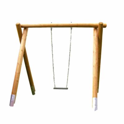1-Platz Schaukelgestell mit Sitz und Stahlankern aus Kiefernholz