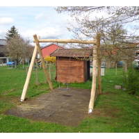 1-Platz Schaukelgestell mit Sitz aus Robinien-Holz – Bild 2