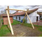 1-Platz Schaukelgestell mit Sitz aus Robinien-Holz - kiga1441 rms 220 3