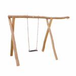1-Platz Schaukelgestell mit Sitz und Überstand aus Robinien-Holz - kiga1441 rms 220 u