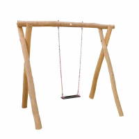 1-Platz Schaukelgestell mit Sitz aus Robinien-Holz