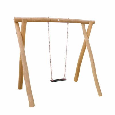1-Platz Schaukelgestell mit Sitz aus Robinien-Holz