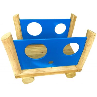 Waggon mit PE-Seitenwänden und Gucklöchern - U3-Spielkombi Eisenbahn