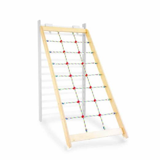 33Sprossenwand mit Kletterelement Kletternetz zum Einhängen für Sprossenwände - 33Sprossenwand mit Kletterelement