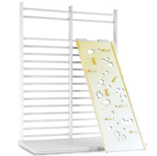 33Sprossenwand mit Kletterwand Kletterwand zum Einhängen für Sprossenwände - 33Sprossenwand mit Kletterwand