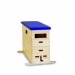 Sprungkasten 4-tlg. keilgezinkt – 90 cm hoch aus Massivholz - Sprungkasten 4tlg gezinkt Kunstleder