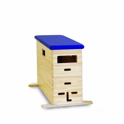 Sprungkasten 4-tlg. keilgezinkt – 90 cm hoch aus Massivholz