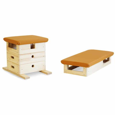 Sprungkasten 2-tlg. gezinkt aus Massivholz