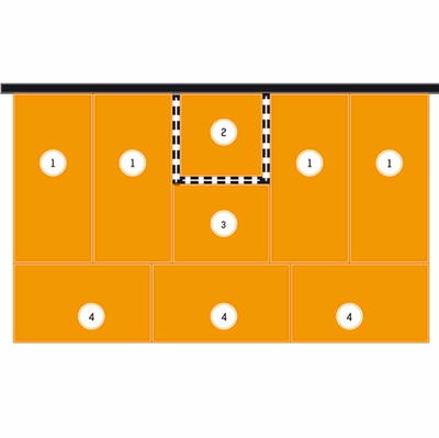 Mattensatz VB 160 für 3-teilige Klappturnwand