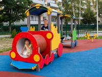 Spielhaus Lustige Lokomotive von Novum Spielgeräte – Bild 7