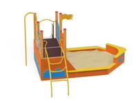 Quadro Schiff mit Sandkasten aus Holz oder Metall von Novum Spielgeräte – Bild 2
