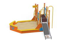 Quadro Schiff mit Sandkasten aus Holz oder Metall von Novum Spielgeräte – Bild 6