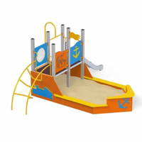 Quadro Schiff mit Sandkasten aus Holz oder Metall von Novum Spielgeräte – Bild 20