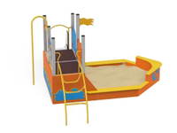 Quadro Schiff mit Sandkasten aus Holz oder Metall von Novum Spielgeräte – Bild 11