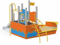 Quadro Schiff mit Sandkasten aus Holz oder Metall von Novum Spielgeräte – Bild 12