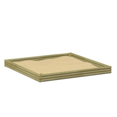 Sandkasten aus Rundholz 3 x 3 von Novum Spielgeräte