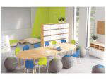 ovaler Besprechungstisch – 2 Tische 120 x 120 cm + 2 halbrunde Tische - 38184 s 58377 1@4p2@xl