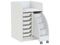Wickelkommode Kazeo - Breite: 70 cm - 6 Stopperschienen und Trittleiter – Bild 6
