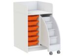 Wickelkommode Kazeo – Breite: 70 cm – 6 Stopperschienen und Trittleiter - 66768 c007 230124 pc