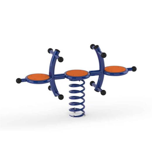 MK-YM100 2er Federwippe Metall Rocker mit Sitzteller von Novum Spielgeräte - MK YM100
