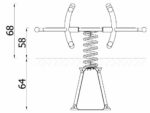 2er Federwippe Metall Rocker mit Sitzteller von Novum Spielgeräte - MK YM100 3 large