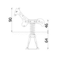 Federwippe Giraffe - NV3003EPZK x 25