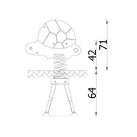 Federwippe Schildkröte, Metall-Bodenanker - NV3051 e 25