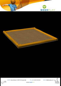Sandkasten mit Deckel 2,5 x 2,5 cm aus Robinienholz - pds PSTE000 331 de