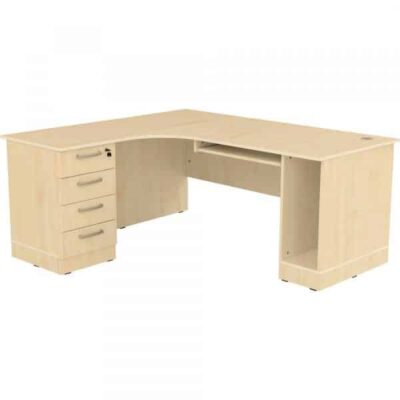 Grande L-Schreibtisch - Sitzplatz rechts - Ahorn