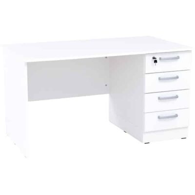 Grande Schreibtisch mit 4 Schubladen - Weiß