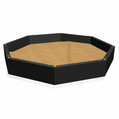 Rebo Sandkasten Achteckig 3 m