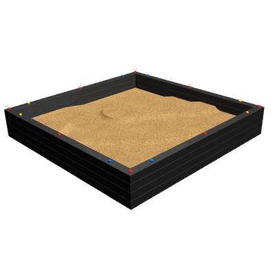Rebo Sandkasten 2,5 x 2,5 x 0,5 m