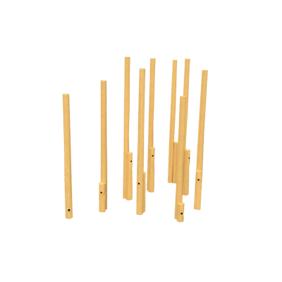 Stelzenpfad groß (9 Stelzen) aus Robinienholz