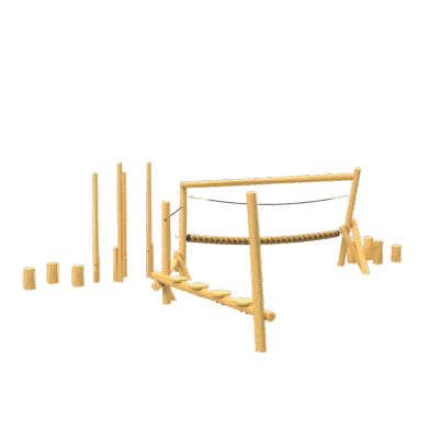 Kombibalancekreuz + Trettbaustämme aus Robinienholz