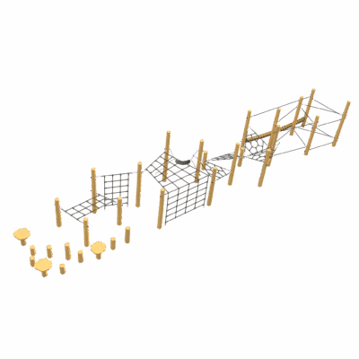 Kletteranlage aus Robinienholz von YALO Spielplatzgeräte