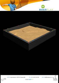 Rebo Sandkasten 2,5 x 2,5 x 0,5 m - pds MNPE255 022 de