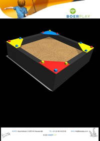 Rebo Sandkasten 1.5 x 1.5 x 0.5 m - pds MNPE255 027 de