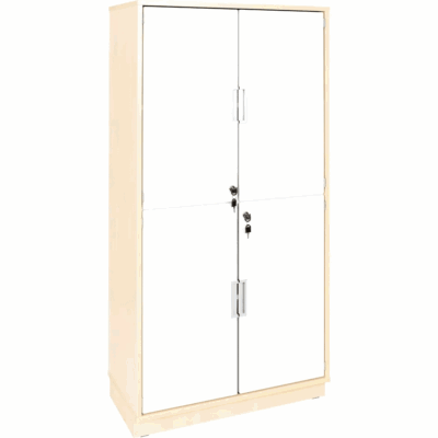 Schrank XL ohne Trennwand - Höhe: 162 cm - Ahorn - weiß (Quadro 115-180°)