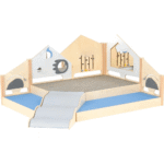 Spielpodest Saphir 2 mit Spielwänden - spielpodest saphir 2 mit spielwanden buche pfosten 098298 w