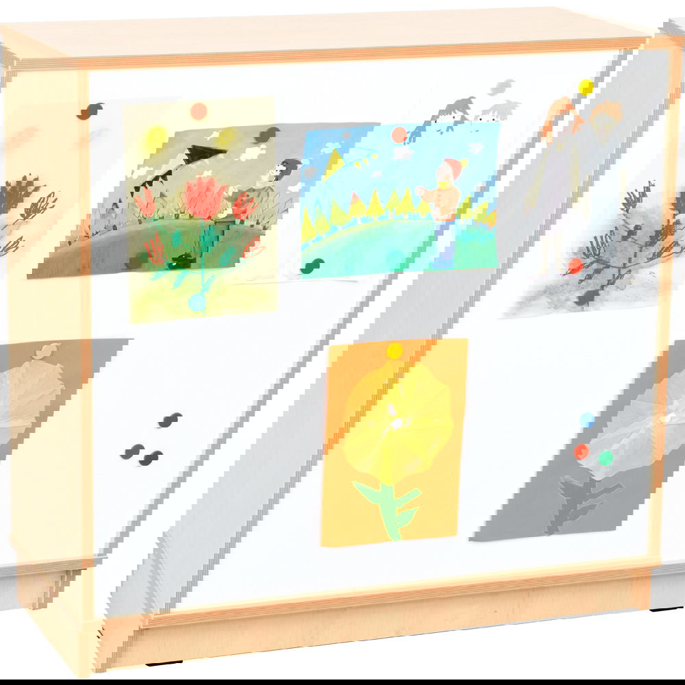 Flexi Schrank M, Rückwand Whiteboard, B 89 – auf Sockel