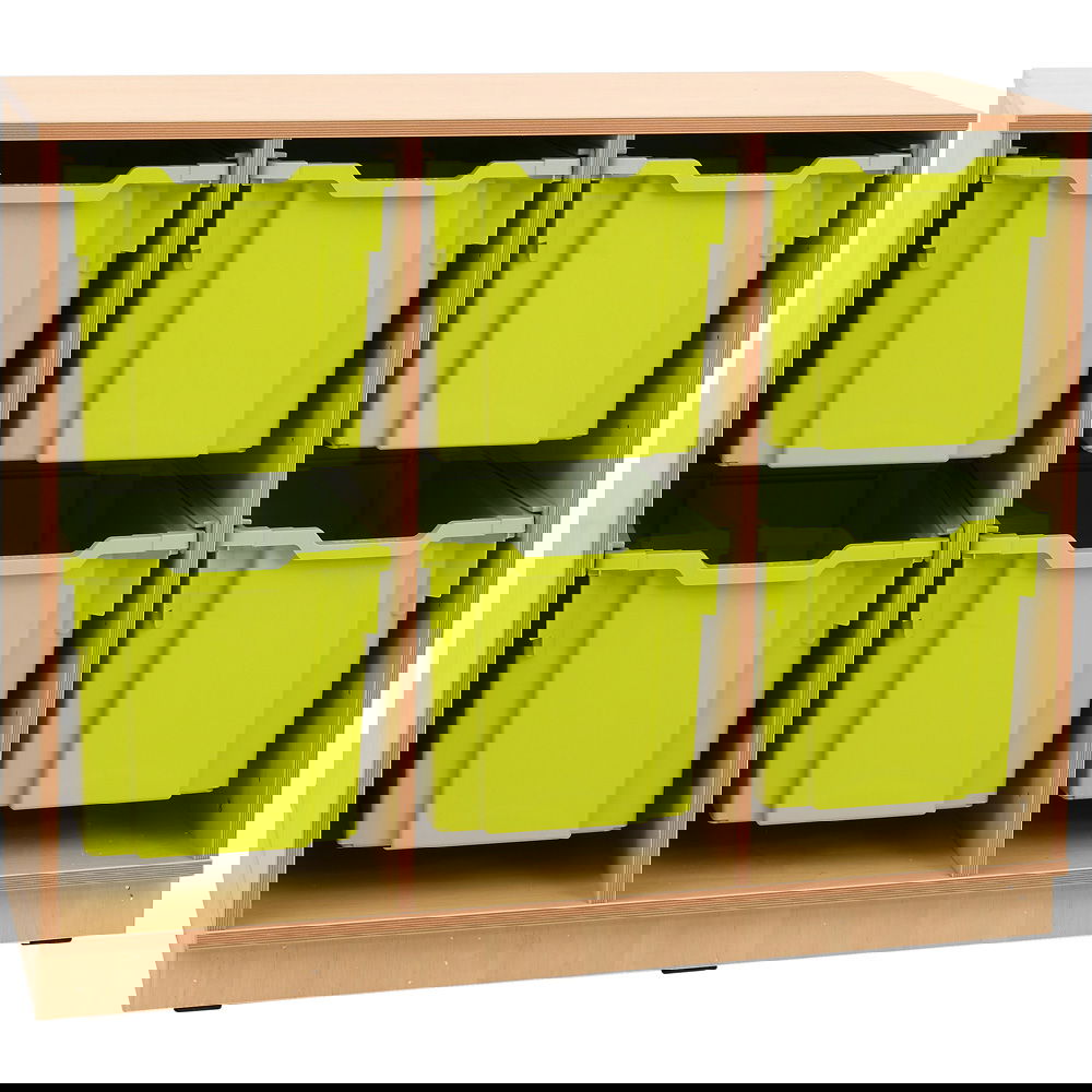 Flexi Regal M, auf Sockel + 6 Behälter, hellgrün (Flexi 117)