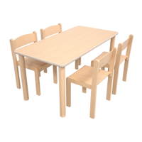 Tisch Flexi 120×60 cm, HPL Buche, mit Stühlen Philip, SH 35 cm - ZEST5683 a 20