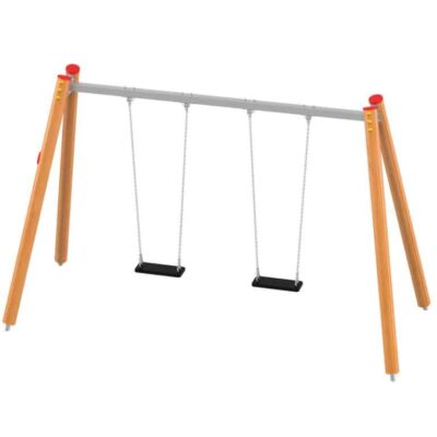 Orbis Doppelschaukel mit 2 Sicherheitsschaukelsitzen von Novum Spielgeräte
