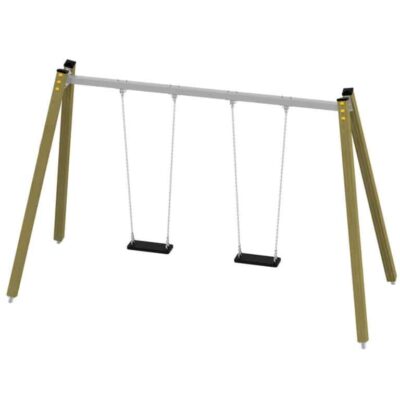 Triangulo Doppelschaukel mit 2 Sicherheitsschaukelsitzen von Novum Spielgeräte