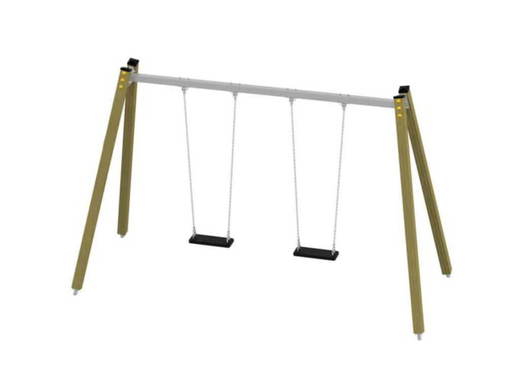 31208_large Triangulo Doppelschaukel mit 2 Sicherheitsschaukelsitzen - 31208 large