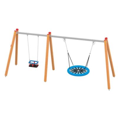 Orbis Schaukelkombi mit Kleinkindersitz + Storchennest von Novum Spielgeräte