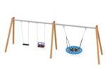 Quadro Schaukelkombi mit Sicherheitsschaukelsitz + Kleinkindersitz + Storchennest - 31217 5 large
