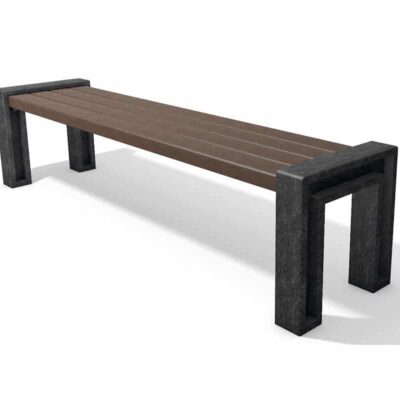 Hyde Park Bank - 165 cm - schwarz/braun
