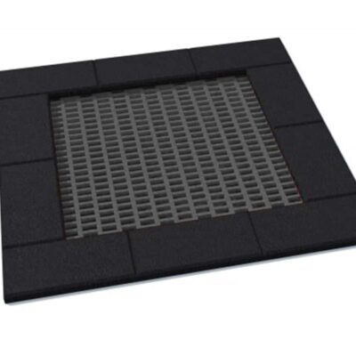 Quadratisches Trampolin schwarz - 150x150 cm - LEDON Originals